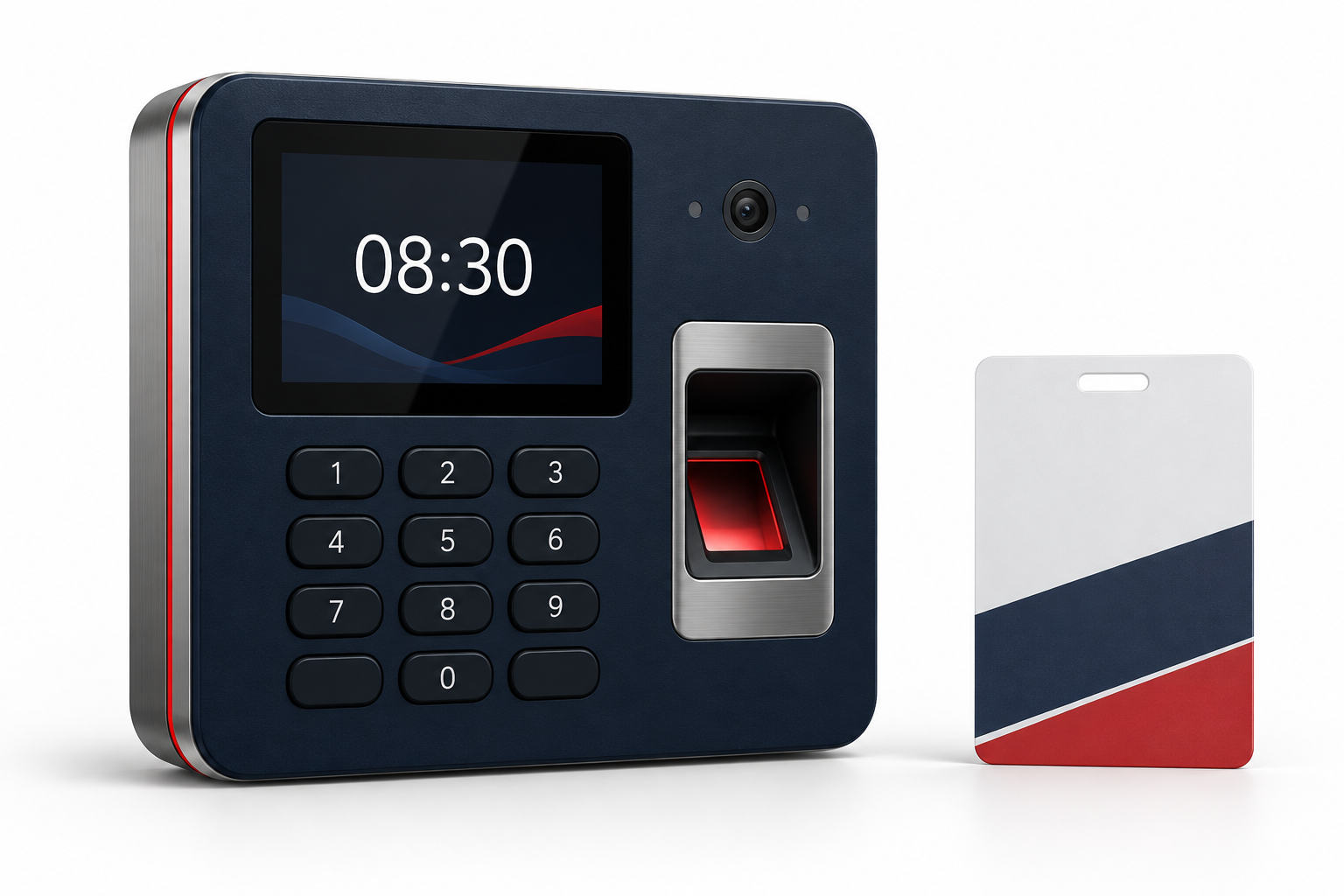 Conceptual attendance terminal and employee access badge