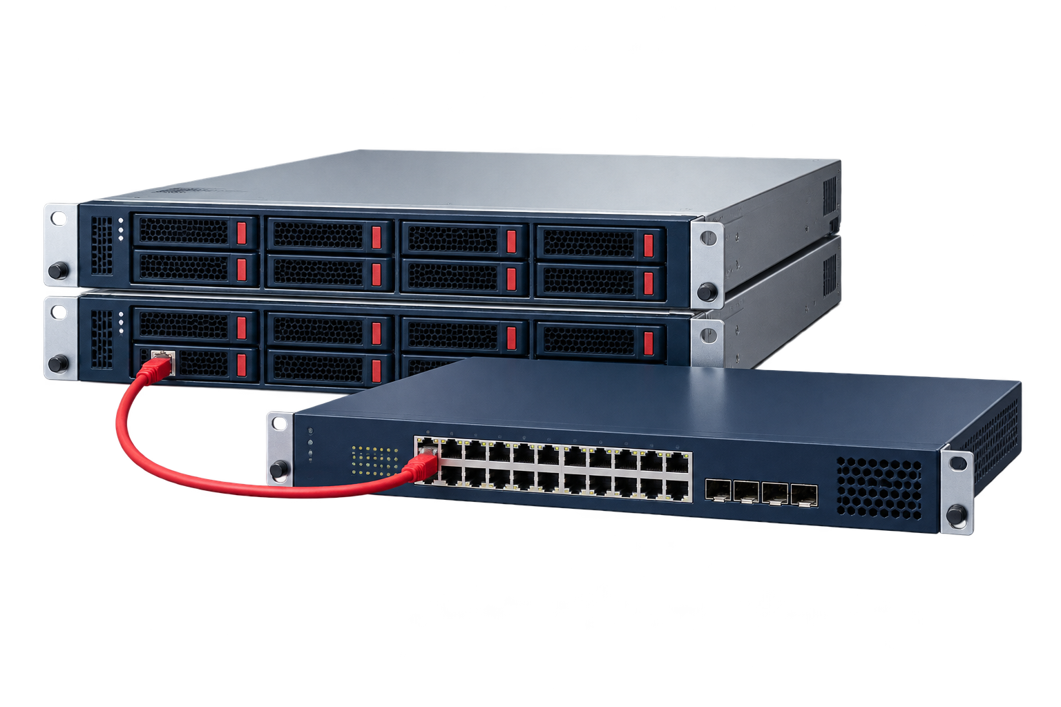 Service illustration: Infrastructure, servers & networks — Cisco + Dell Technologies + HPE + Lenovo + Sophos + Fortinet