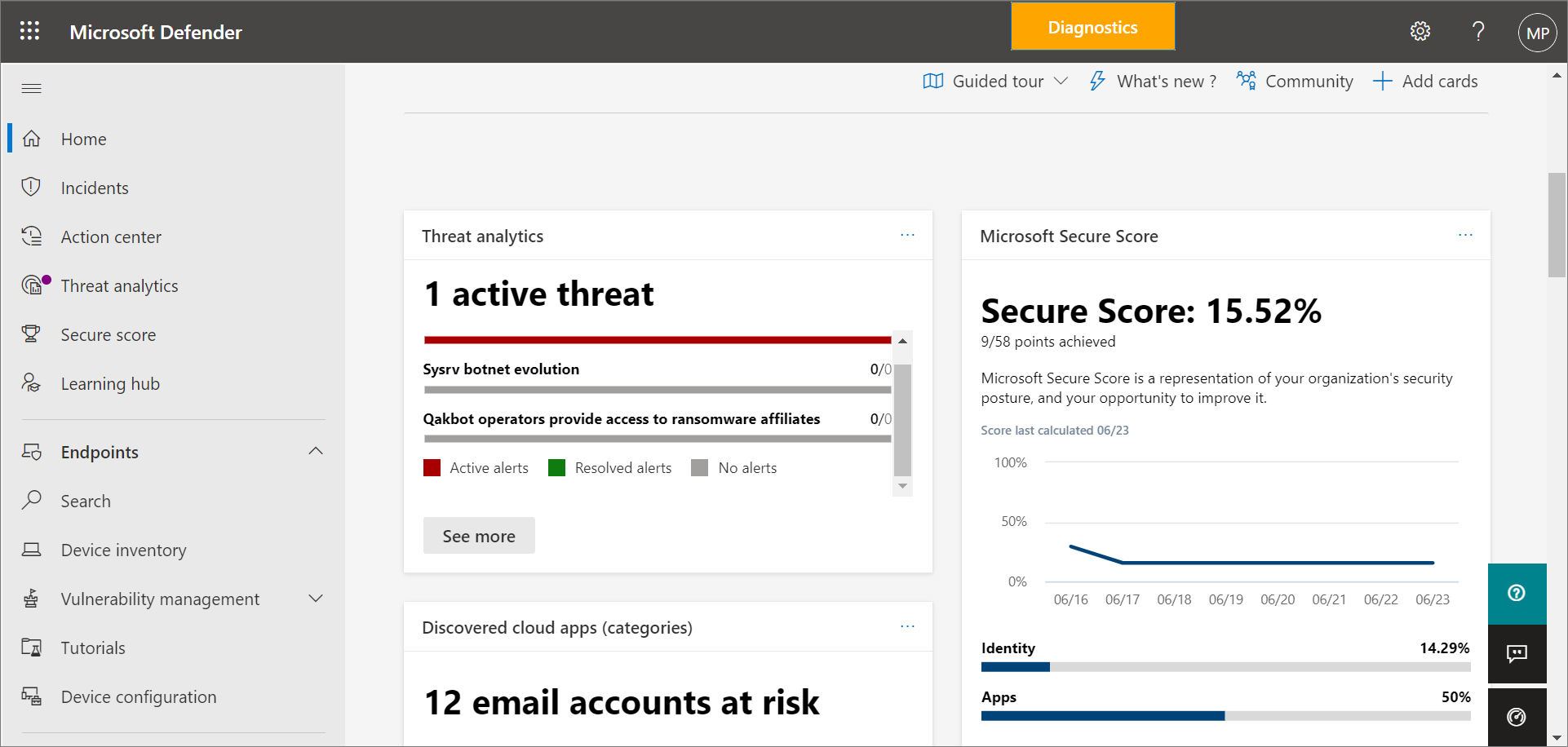 Microsoft Defender portal — Turn security signals into action